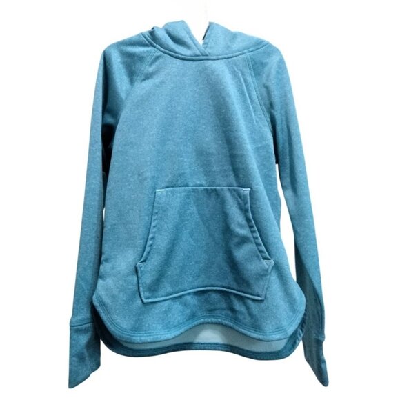 Athletic Works Size Small 6-6X Hoodie Girls Blue Sweatshirt With Kangaroo Pocket - Picture 2 of 5